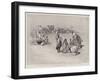 On the Road to the Front in Matabeleland, a Group of Bechuana at Ramoutsa-Charles Edmund Brock-Framed Giclee Print