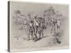 On the Road to the Front in Matabeleland, Refugees Coming on Foot from Buluwayo-Charles Edwin Fripp-Stretched Canvas