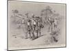 On the Road to the Front in Matabeleland, Refugees Coming on Foot from Buluwayo-Charles Edwin Fripp-Mounted Giclee Print