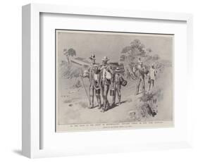 On the Road to the Front in Matabeleland, Refugees Coming on Foot from Buluwayo-Charles Edwin Fripp-Framed Giclee Print