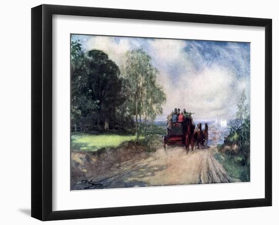 On the Rochester Coach, C1920-Frank Reynolds-Framed Giclee Print