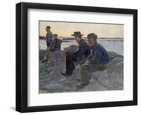 On the Rocks at Fiskebackskil, 1905-6-Carl Wilhelm Wilhelmson-Framed Giclee Print