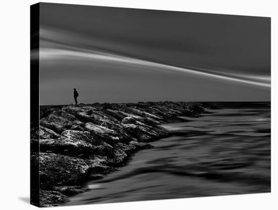 On the Rocks Bw-Josh Adamski-Stretched Canvas