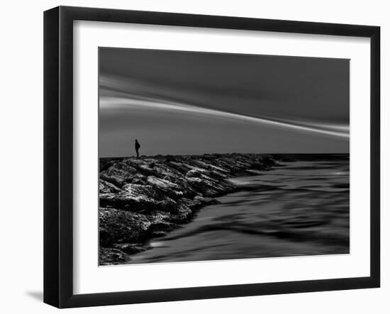 On the Rocks Bw-Josh Adamski-Framed Photographic Print