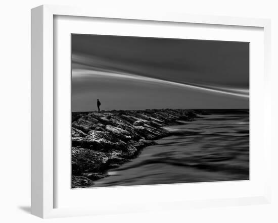 On the Rocks Bw-Josh Adamski-Framed Photographic Print
