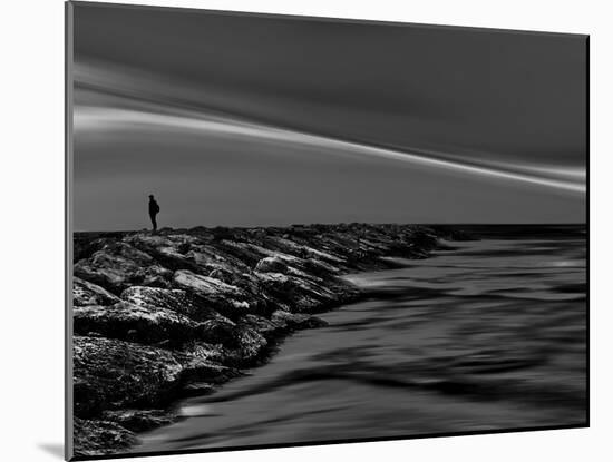 On the Rocks Bw-Josh Adamski-Mounted Photographic Print