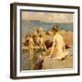 On the Rocks Near Newlyn-Harold Harvey-Framed Giclee Print