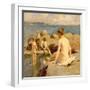 On the Rocks Near Newlyn-Harold Harvey-Framed Giclee Print