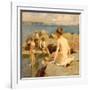 On the Rocks Near Newlyn-Harold Harvey-Framed Giclee Print