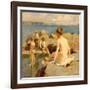 On the Rocks Near Newlyn-Harold Harvey-Framed Giclee Print