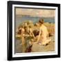 On the Rocks Near Newlyn-Harold Harvey-Framed Giclee Print