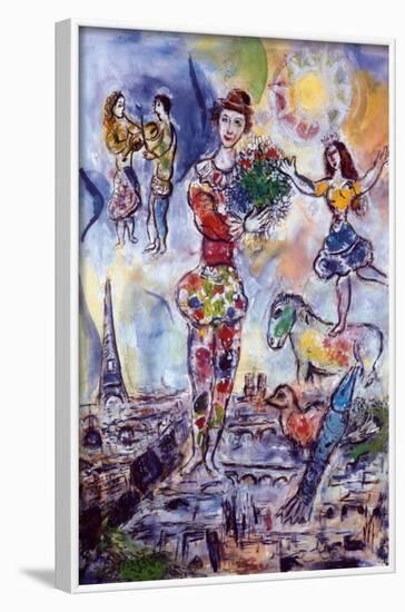 On the Roof of Paris-Marc Chagall-Framed Art Print