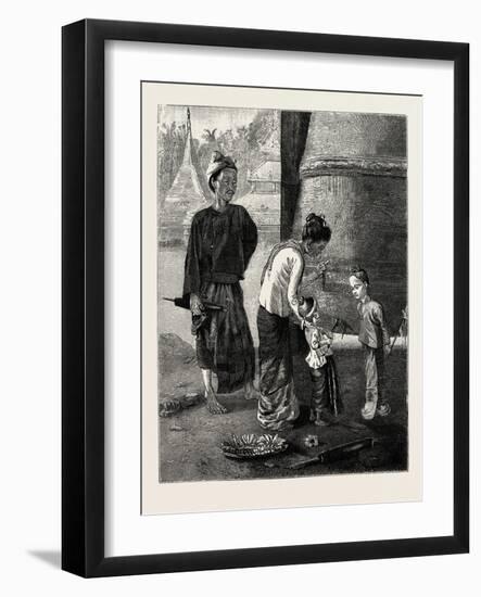 On the Sacred Platform of the Rangoon Pagoda in Burma-null-Framed Giclee Print