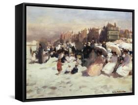 On the Sands by Emile Hoeterickx-Emile Hoeterickx-Framed Stretched Canvas