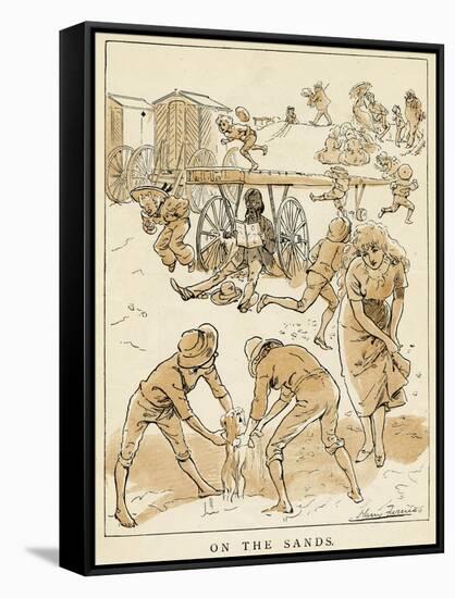 On the Sands-Harry Furniss-Framed Stretched Canvas