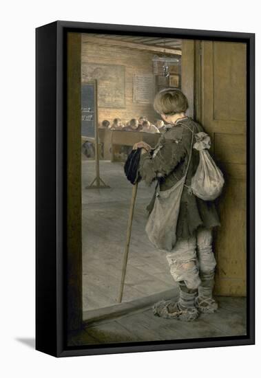 On the School Threshold. 1897-Nikolai Petrovich Bogdanow-Bjelski-Framed Stretched Canvas