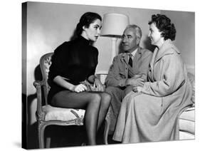 On the set ; Elizabeth Taylor and his parents, Francis and Sara Taylor. LOVE IS BETTER THAN EVER, 1-null-Stretched Canvas