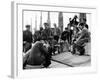 On the set of film "Rocco and his Brothers" , Luchino Visconti directs Annie Girardot and Alain Del-null-Framed Photo