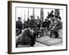 On the set of film "Rocco and his Brothers" , Luchino Visconti directs Annie Girardot and Alain Del-null-Framed Photo