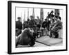 On the set of film "Rocco and his Brothers" , Luchino Visconti directs Annie Girardot and Alain Del-null-Framed Photo