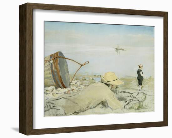 On the Shingle, Honfleur-Eva Gonzales-Framed Giclee Print