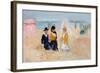 On the Shore, C.1910-14 (Oil on Millboard)-George Leslie Hunter-Framed Giclee Print