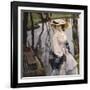 On the Shore (Young Woman Walking on a River Shore)-Leo Putz-Framed Art Print