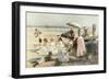 On the Shores of Bognor Regis, Portrait Group of the Harford Couple and Their Children, 1887-Alexander Rossi-Framed Giclee Print