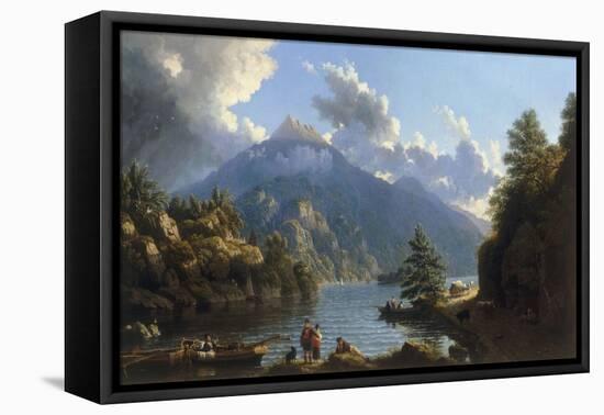 On the Shores of Loch Katrine-John Knox-Framed Stretched Canvas