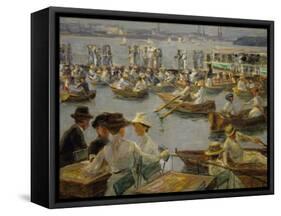 On the Shores of the Alster, Hamburg, 1910-Max Liebermann-Framed Stretched Canvas