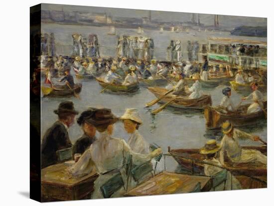 On the Shores of the Alster, Hamburg, 1910-Max Liebermann-Stretched Canvas