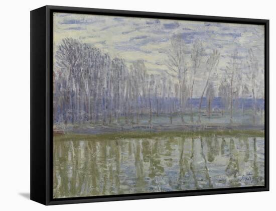 On the Shores of the Loing, 1896-Alfred Sisley-Framed Stretched Canvas