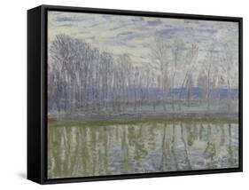 On the Shores of the Loing, 1896-Alfred Sisley-Framed Stretched Canvas