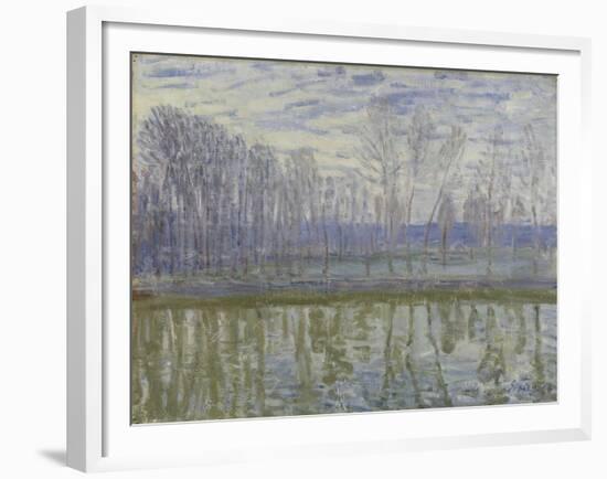 On the Shores of the Loing, 1896-Alfred Sisley-Framed Giclee Print