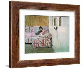 On the Sofa, or the White Room, C.1890-93-Edouard Vuillard-Framed Giclee Print