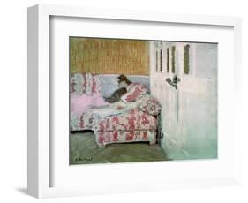 On the Sofa, or the White Room, C.1890-93-Edouard Vuillard-Framed Giclee Print