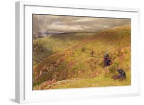 On the South Downs, 1879-Albert Goodwin-Framed Giclee Print