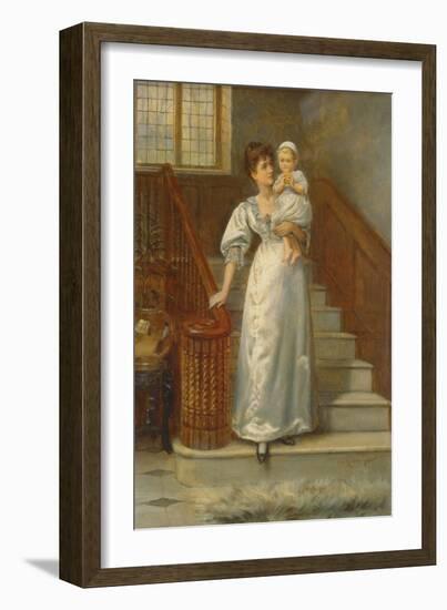 On the Staircase-George Goodwin Kilburne-Framed Giclee Print