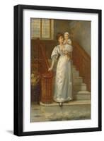 On the Staircase-George Goodwin Kilburne-Framed Giclee Print