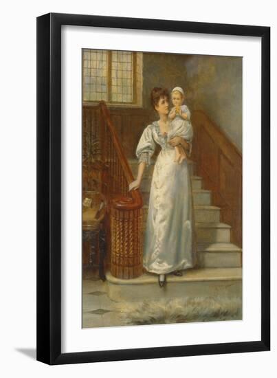 On the Staircase-George Goodwin Kilburne-Framed Giclee Print