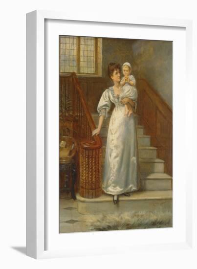 On the Staircase-George Goodwin Kilburne-Framed Giclee Print