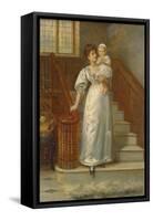 On the Staircase-George Goodwin Kilburne-Framed Stretched Canvas