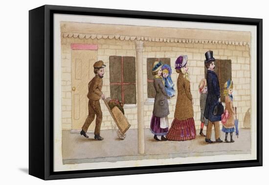 On the Station Platform, Addiscombe, 1883-Rosa Petherick-Framed Stretched Canvas