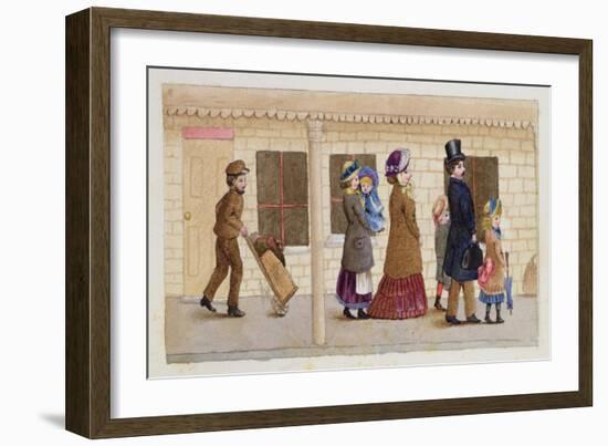 On the Station Platform, Addiscombe, 1883-Rosa Petherick-Framed Giclee Print