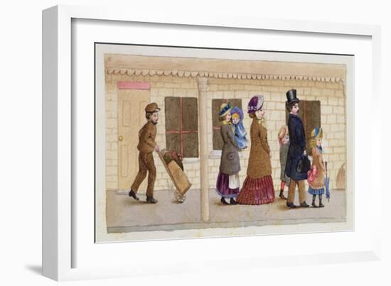 On the Station Platform, Addiscombe, 1883-Rosa Petherick-Framed Giclee Print