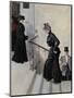 On the Steps-Peter Alexandrovich Nilus-Mounted Giclee Print