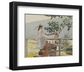 On the Stile, 1878-Winslow Homer-Framed Art Print