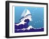 On the Stormy Wave-ciuciumama-Framed Art Print