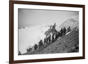 On the Summit of Rainier, 1909-Asahel Curtis-Framed Premium Giclee Print