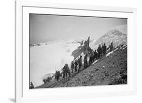 On the Summit of Rainier, 1909-Asahel Curtis-Framed Giclee Print